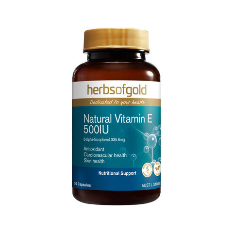 Natural Vitamin E 500IU 50c - Herbs of Gold
