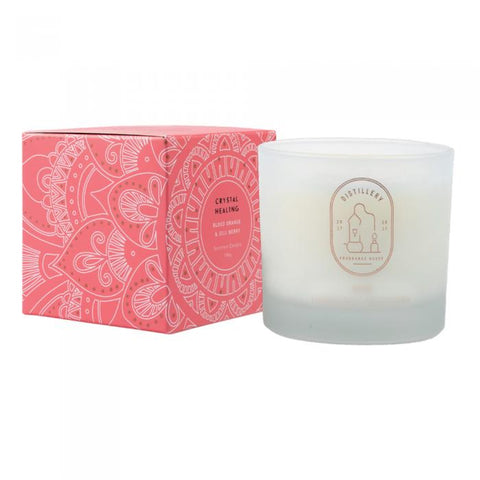Crystal Healing- Blood Orange & Goji Berry Soy Candle 190gr - Distillery