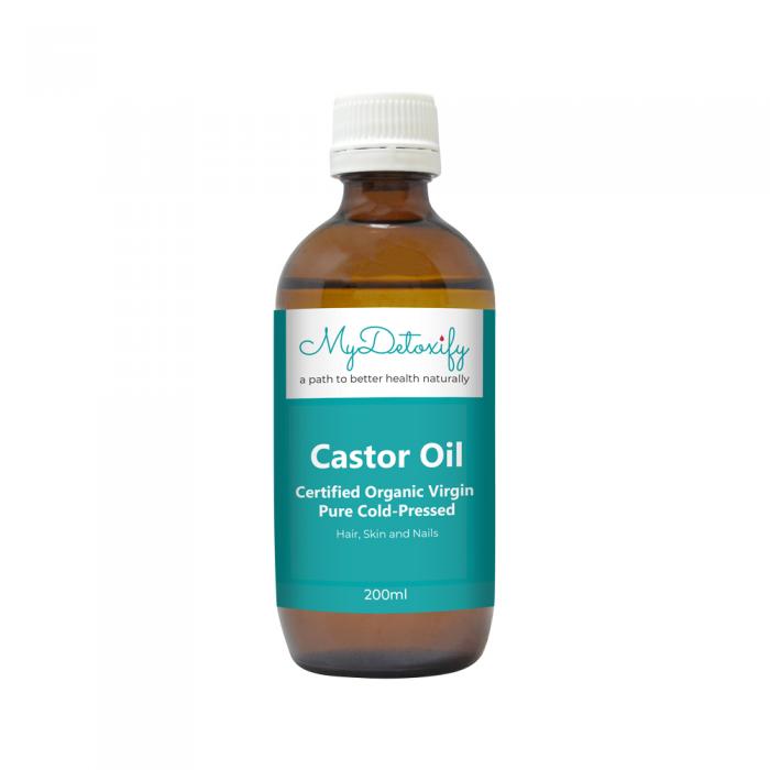 Castor Oil - Certified Organic Virgin Pure Cold-Pressed 200ml - MyDetoxify