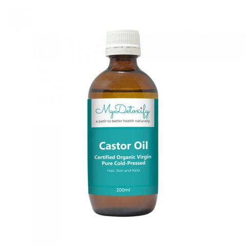 Castor Oil - Certified Organic Virgin Pure Cold-Pressed 200ml - MyDetoxify
