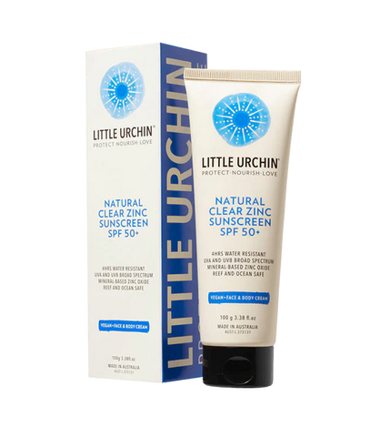 Natural Clear Zinc Sunscreen SPF50 100g - Little Urchin