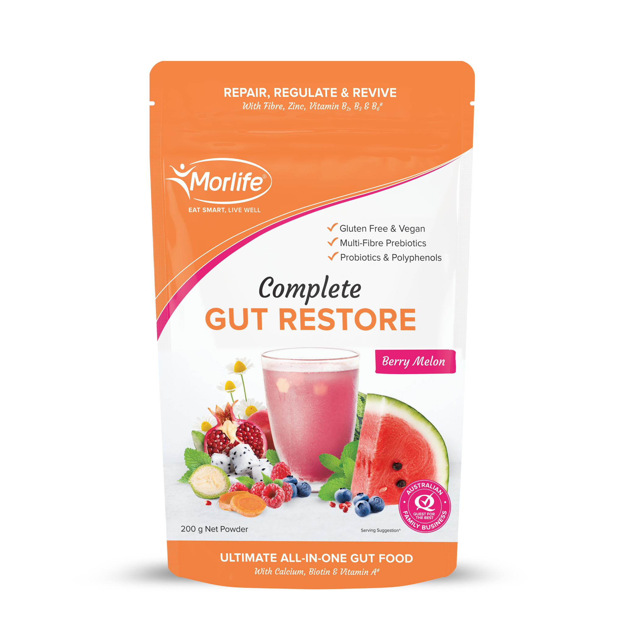 Complete Gut Restore - Berry Melon 200 gr - Morlife