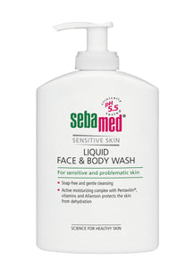 Liquid Face & Body Wash 1 Litre Pump - Sebamed